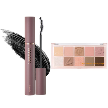 ロングラッシュカーリングマスカラ01BL&ショールモーメント アイシャドウパレット07セット 02