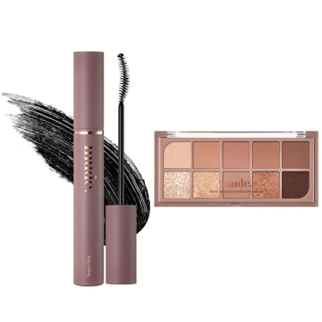 ロングラッシュカーリングマスカラ01BL&ショールモーメント アイシャドウパレット01セット 02