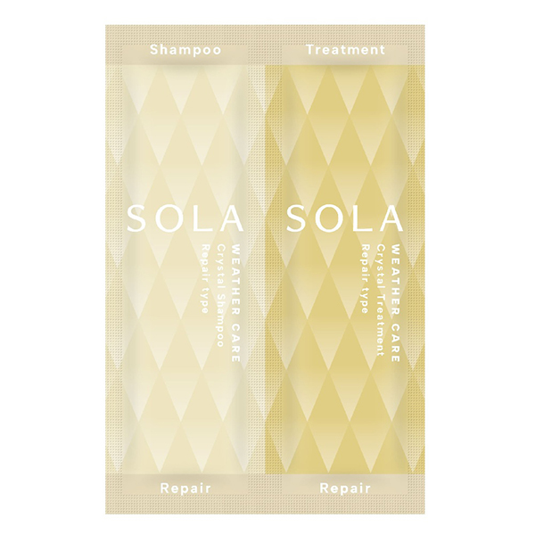 クリスタル リペアタイプ シャンプー&ヘアトリートメント 2連お試し / 10ml、10g / ハピネスペアーサニーの香り