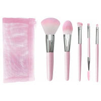 ポータブルメイクアップブラシセット / 本体 / ピンク / 5本、1個
