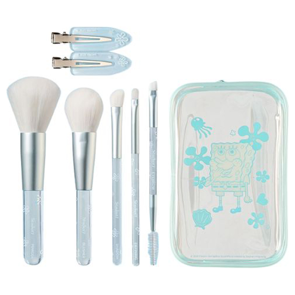 スポンジボブ ポータブルメイクアップブラシセット / 5本、2個、1個