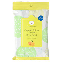 オーガニックコットン アロマ ボディーシート / 本体 / 12枚入 / フレッシュシトラス