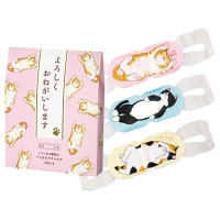 ネコのきもち ホットアイマスクアソート(よろしくおねがいします) / 3枚入り