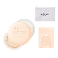 【@cosmeSHOPPING限定】エテュセ スキンケアパウダー (プレスト) シアーベージュセット オリジナルEVAクリアポーチつき / 6.5g、6.5g、1個
