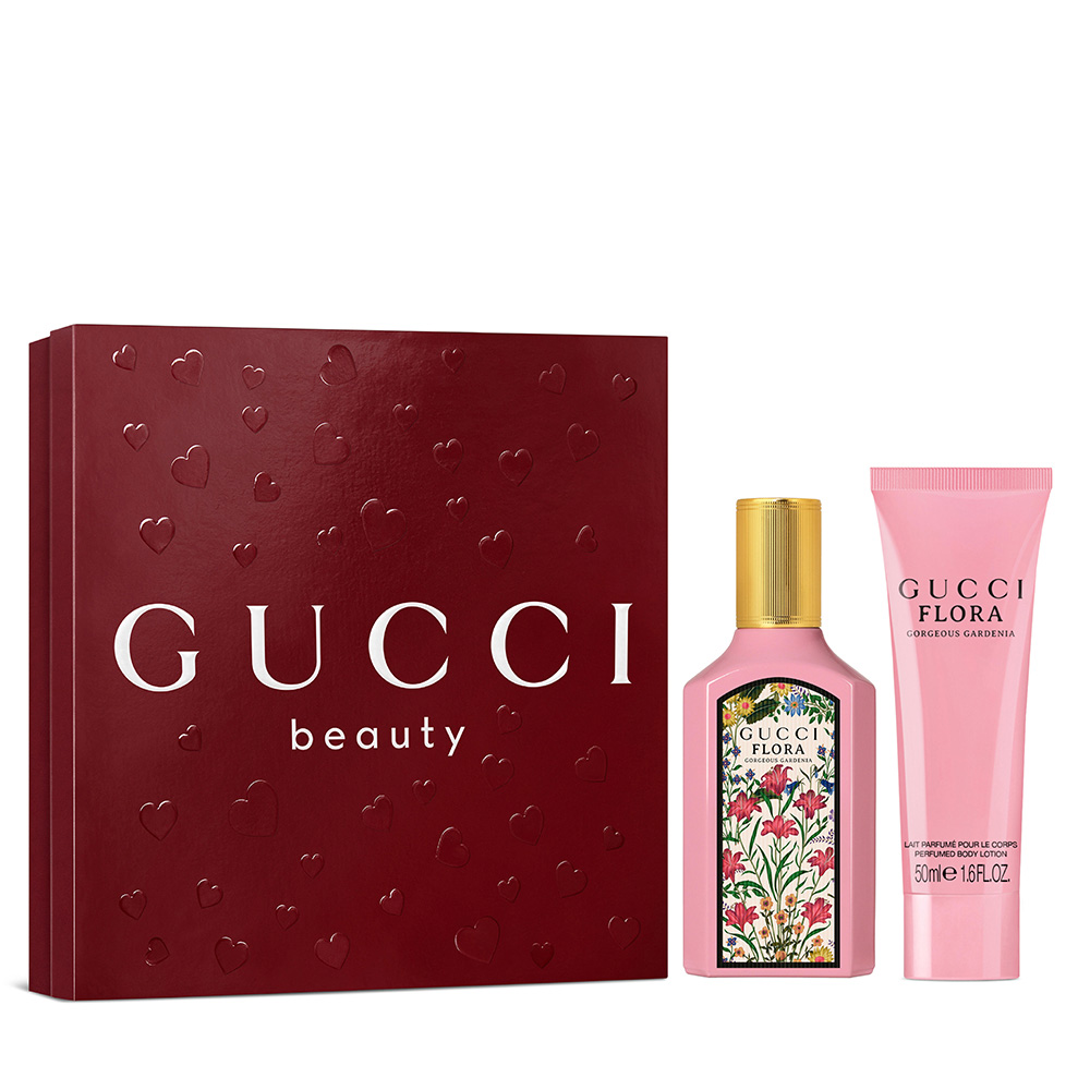 グッチ フローラ ゴージャス ガーデニア オードパルファム ギフトセット(HRT BL) / 50mL、50mL / 限定品 / フローラル