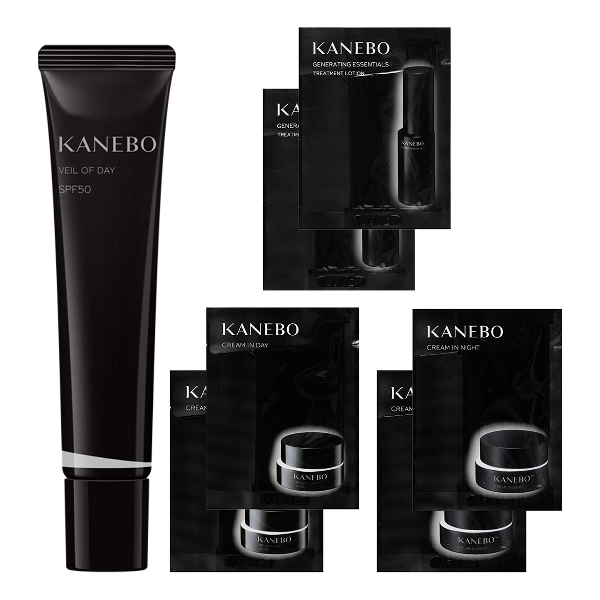 カネボウ ヴェイルオブデイ セット / SPF50 / PA+++ / 40g、0.5g×2、0.5g×2、2ml×2 / フレッシュフローラルの香り