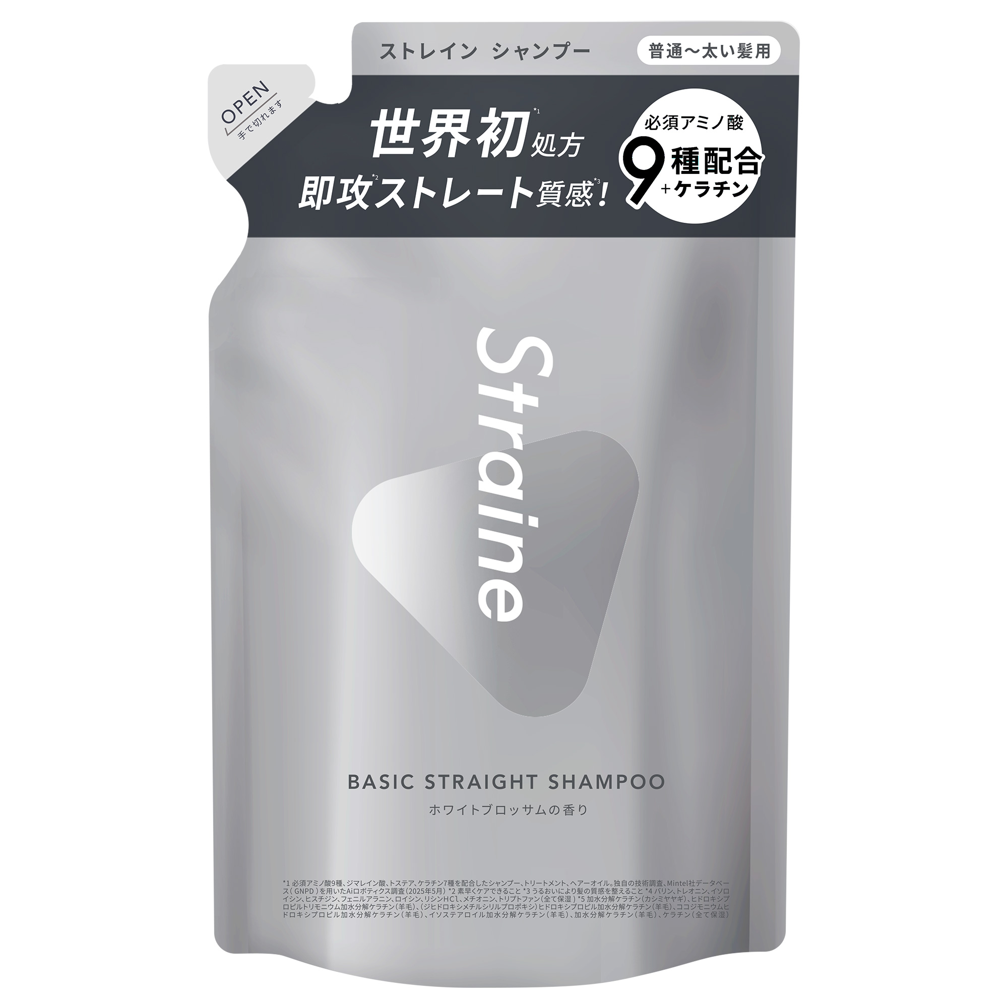 BASIC STRAIGHT SHAMPOO / 400ml / つめかえ用 / ホワイトブロッサムの香り