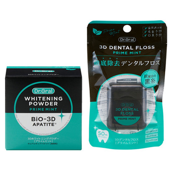 3Dホワイトニングパウダー3Dデンタルフロス / 25g、50m / 限定品 / プライムミント