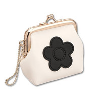 シンプルデイジーマーク2 ガマ口ポーチミニ / アイボリー / H7.5×W9.5×D4.5cm / 本体 / アイボリー / H7.5×W9.5×D4.5cm