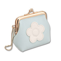 シンプルデイジーマーク2 ガマ口ポーチミニ / 本体 / ライトブルー / H7.5×W9.5×D4.5cm