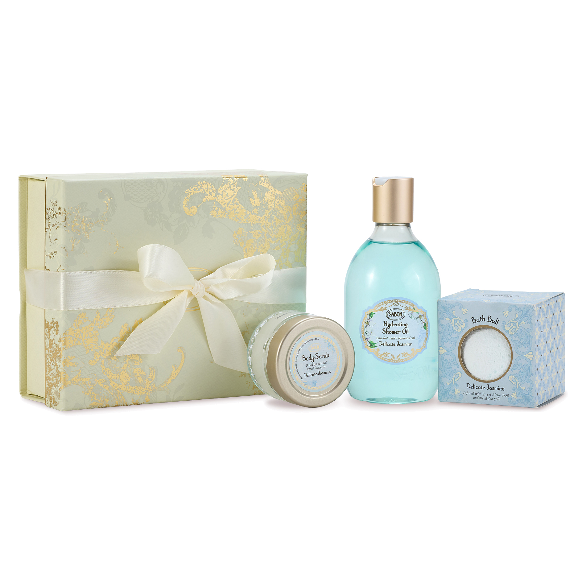 スイートバスタイムキット デリケート・ジャスミン / 300mL、1個、60g