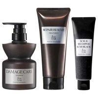 【入荷次第販売開始】ダメージケアシャンプー・リペアレスキュートリートメントR・スクラブシャンプースミブラック セット / 本体 / 400ml、200g、150g