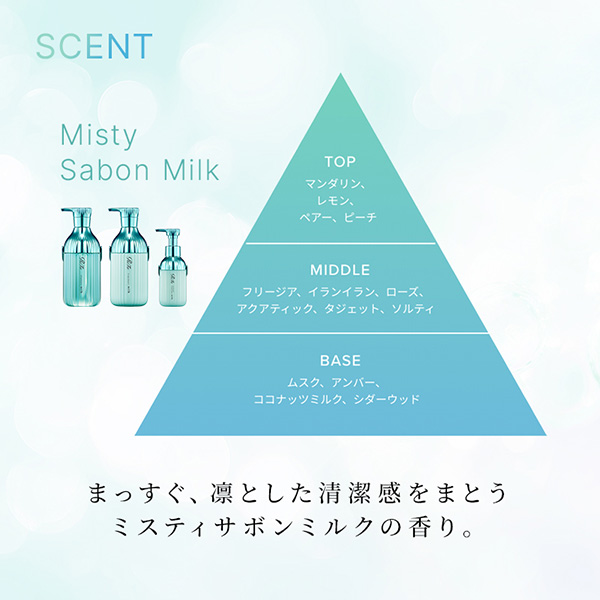 MILK PROTEIN SHAMPOO & TREATMENT STRAIGHT 10mL POUCH / 10mL、10g / 本体 / ミスティサボンミルク 1