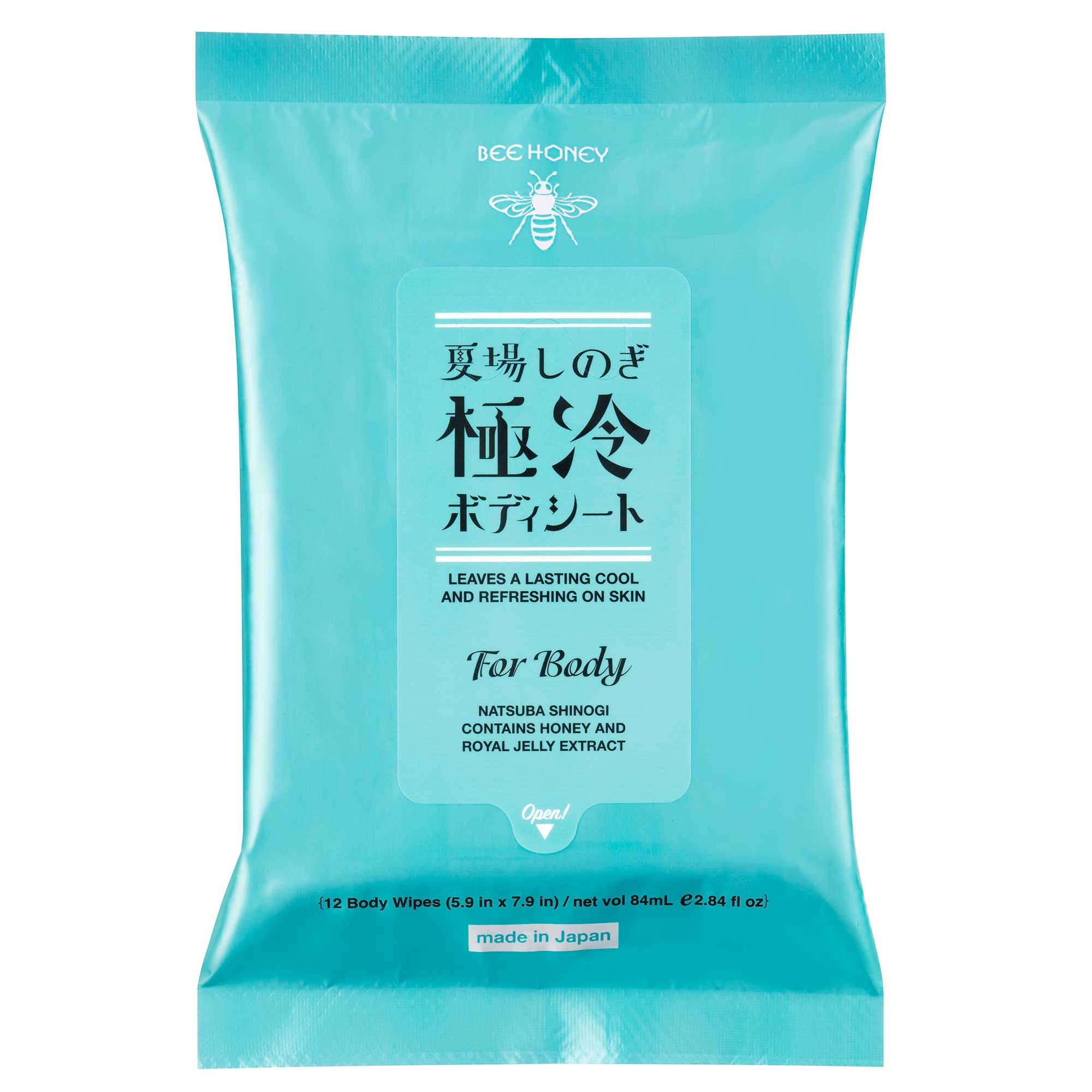 夏場しのぎ 極冷ボディシート / 12枚(84mL) / さわやかなハニーサックルの香り