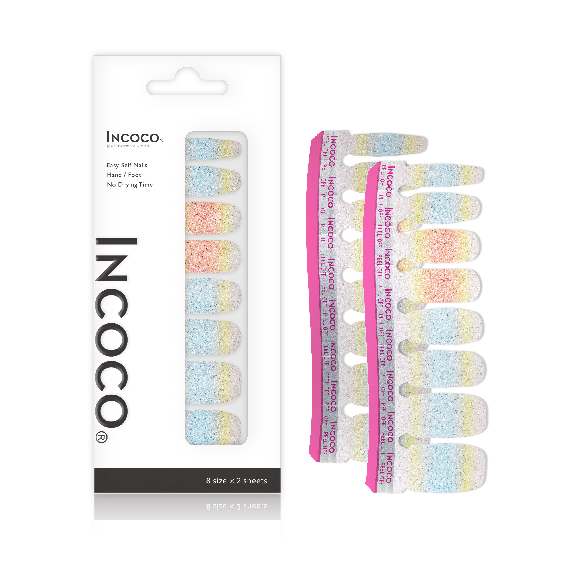 【限定品】インココ貼るマニュキュアシート / オンブレ オアシス / 8サイズ×2シート