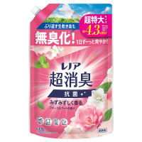 超消臭 抗菌 柔軟剤 / 詰替え / 1335ml / みずみずしく香る フローラルブーケの香り