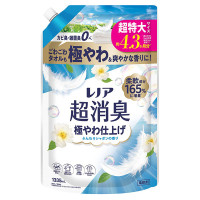 超消臭 極やわ仕上げ 柔軟剤 / 詰替え / 1335ml / ふんわりシャボンの香り