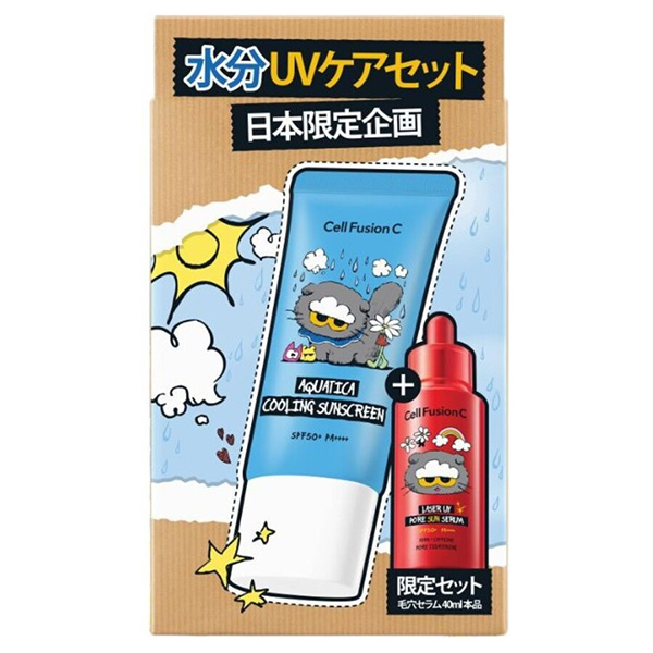Sun Serum Aquatica Cooling Sunscreen Zo&Friends Set / SPF50+ / PA++++ / 35ml、40ml / 限定品