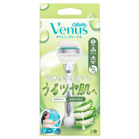 うるツヤ肌 敏感肌むけ 5枚刃 カミソリ ホルダー 替刃2個付 1セット / 1個