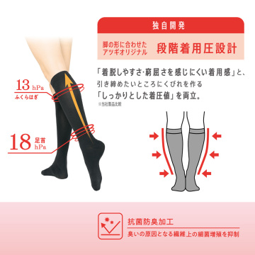 着圧ハイソックス 18hPa(足首18hPaふくらはぎ13hPa) MD181 04