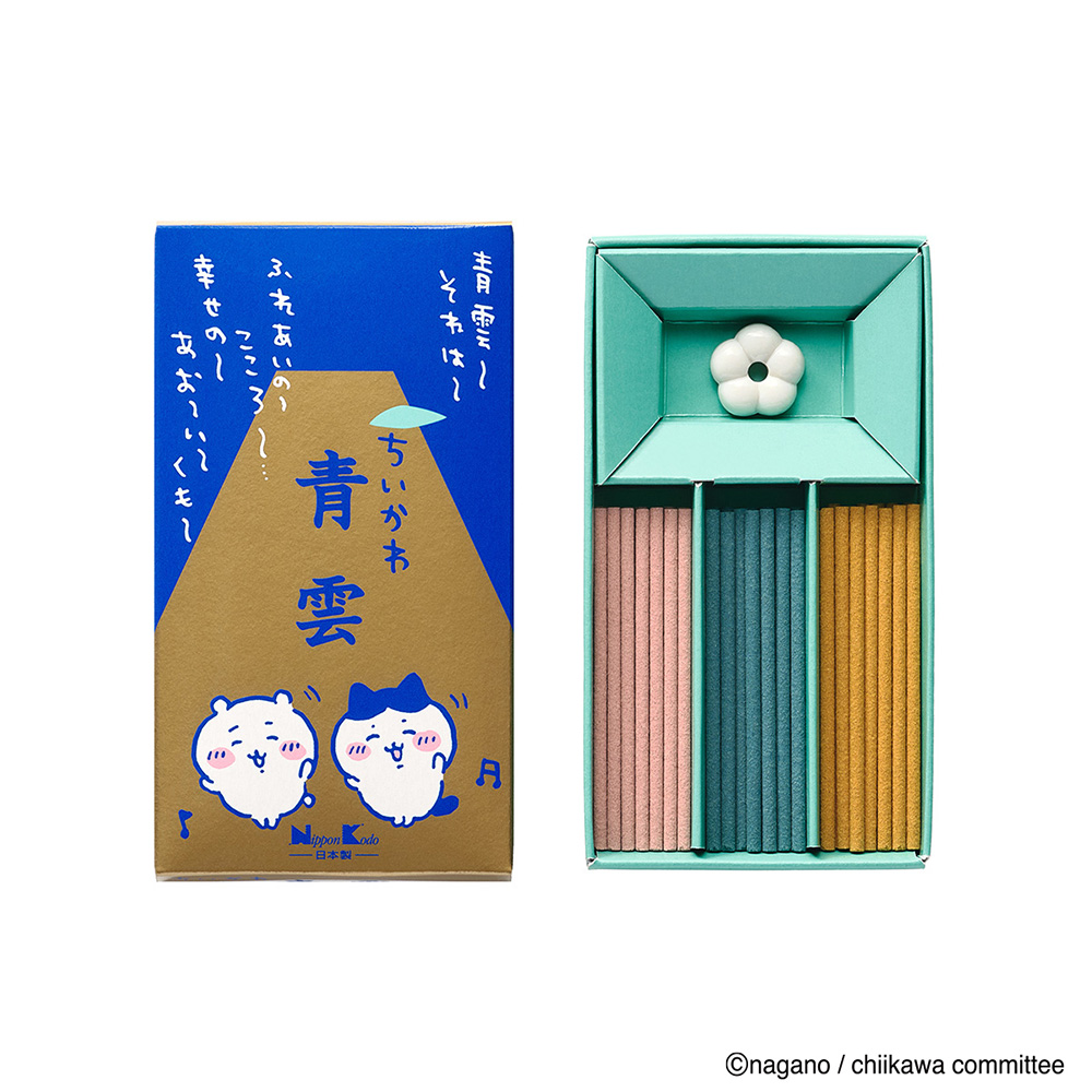 お香 ちいかわ 青雲 / 15本×3(45本入り) / 限定品 / さくら、サボン、たんぽぽの香り