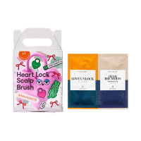 ハートロックスカルプブラシ(ピンク)+ヘアケアサシェ(モイスチャー)1包セット / 限定品 / ピンク / 1個、1包、1包