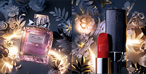 DIOR ブルーミング ブーケ 7.5mL(ミニサイズ)とルージュ ディオール 999S サテン(ミニサイズ)